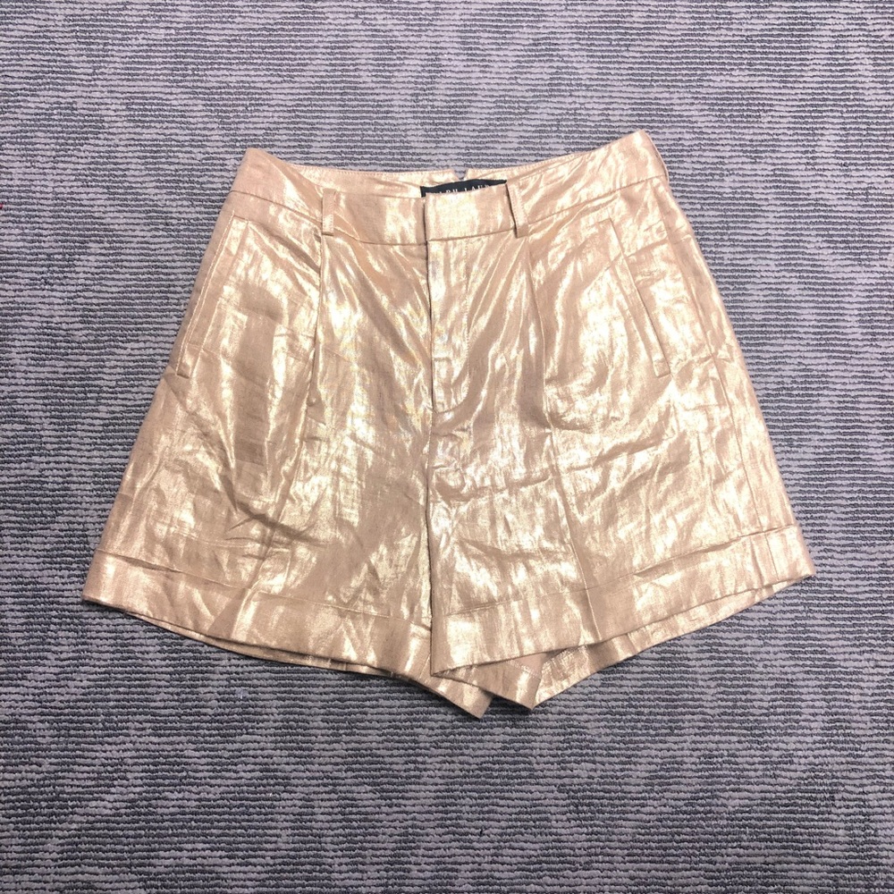 NWT Black Label Ralph Lauren Linen Shorts sz 2 - Picture 6 of 7